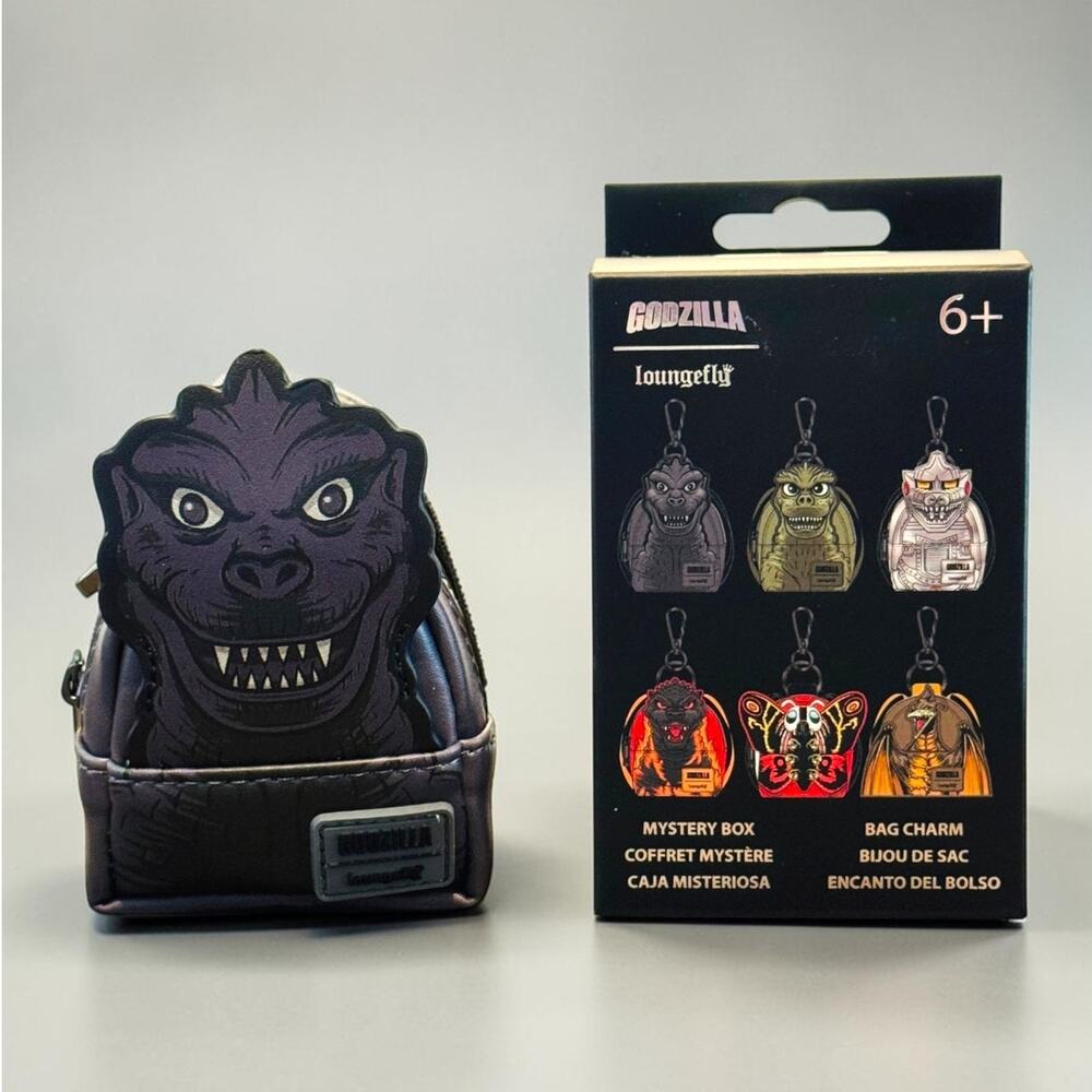 Loungefly Godzilla Classic Godxilla Mini Backpack Bag Charm EE Exclusive LE NEW